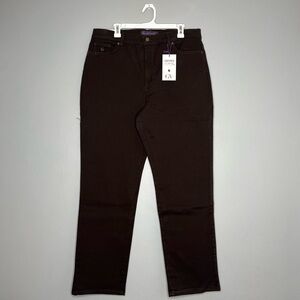 Gloria Vanderbilt Amanda Classic Rise Brown 5 Pocket Stretch Jeans NWT BB
